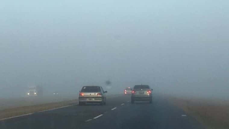 Rige un alerta por probables bancos de niebla en el centro y sur de Santa Fe