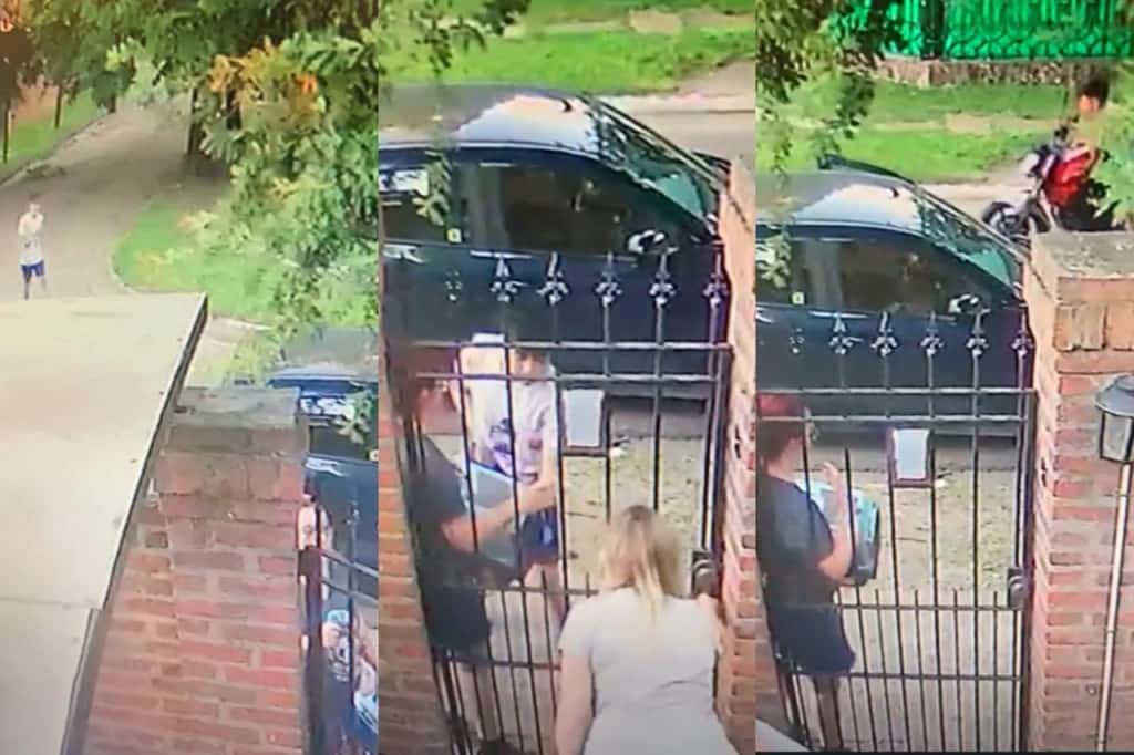 Dos motochorros le robaron el auto a una mujer en la puerta de su casa