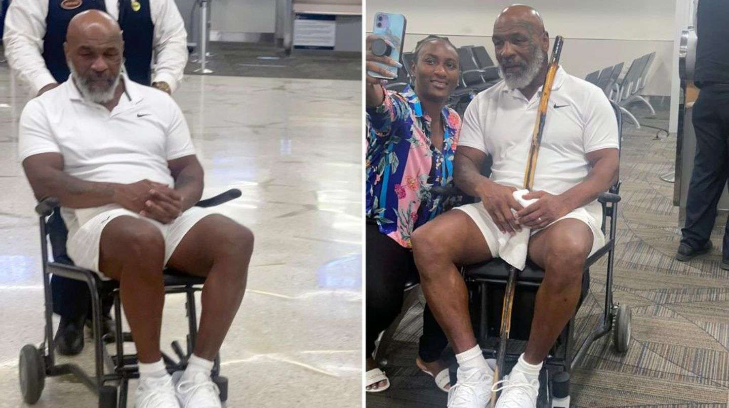 La preocupante imagen de Mike Tyson en un aeropuerto de Miami