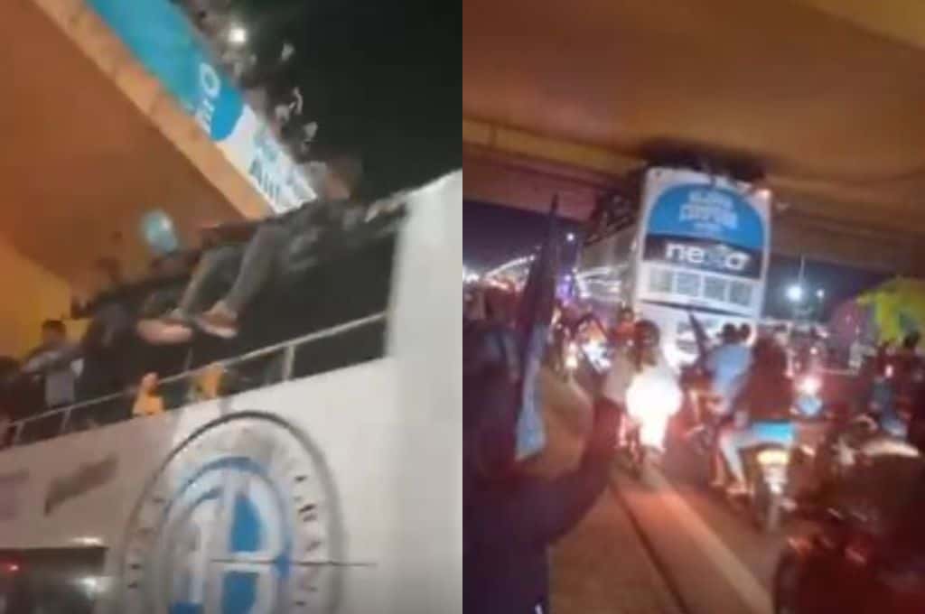 Susto en Córdoba: los jugadores de Belgrano celebraban el ascenso y casi mueren decapitados contra un puente