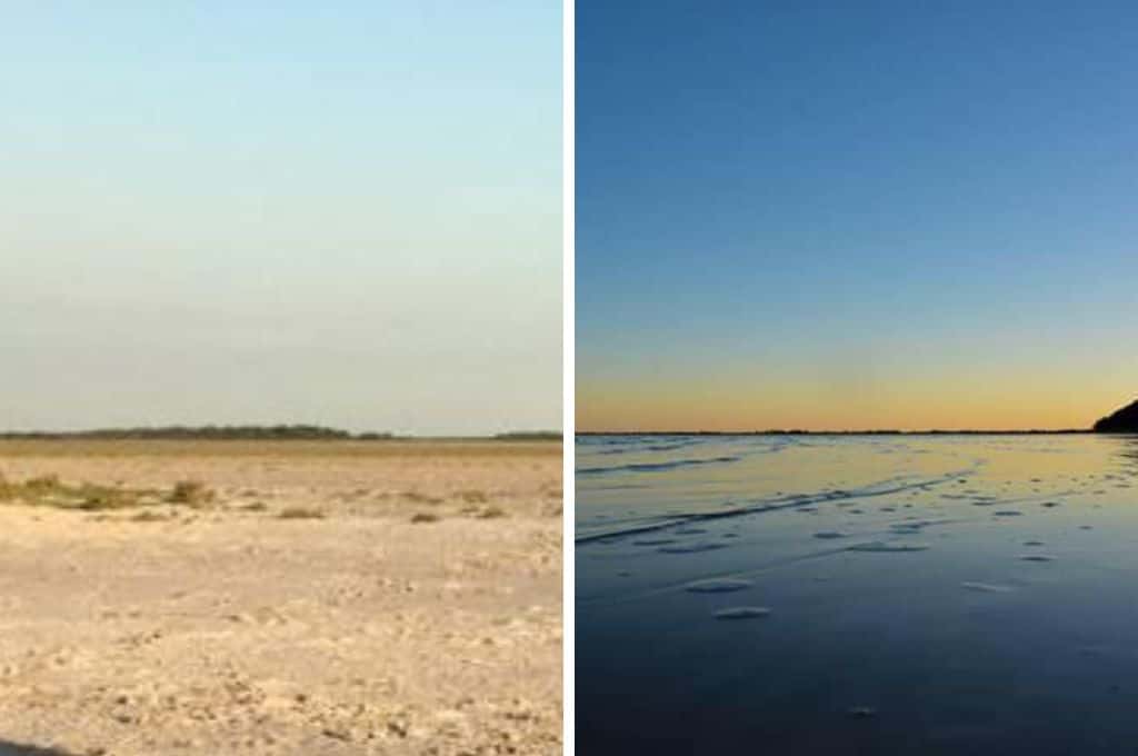 Efectos de la sequía en Santa Fe: impactantes imágenes de la Laguna El Cristal sin agua