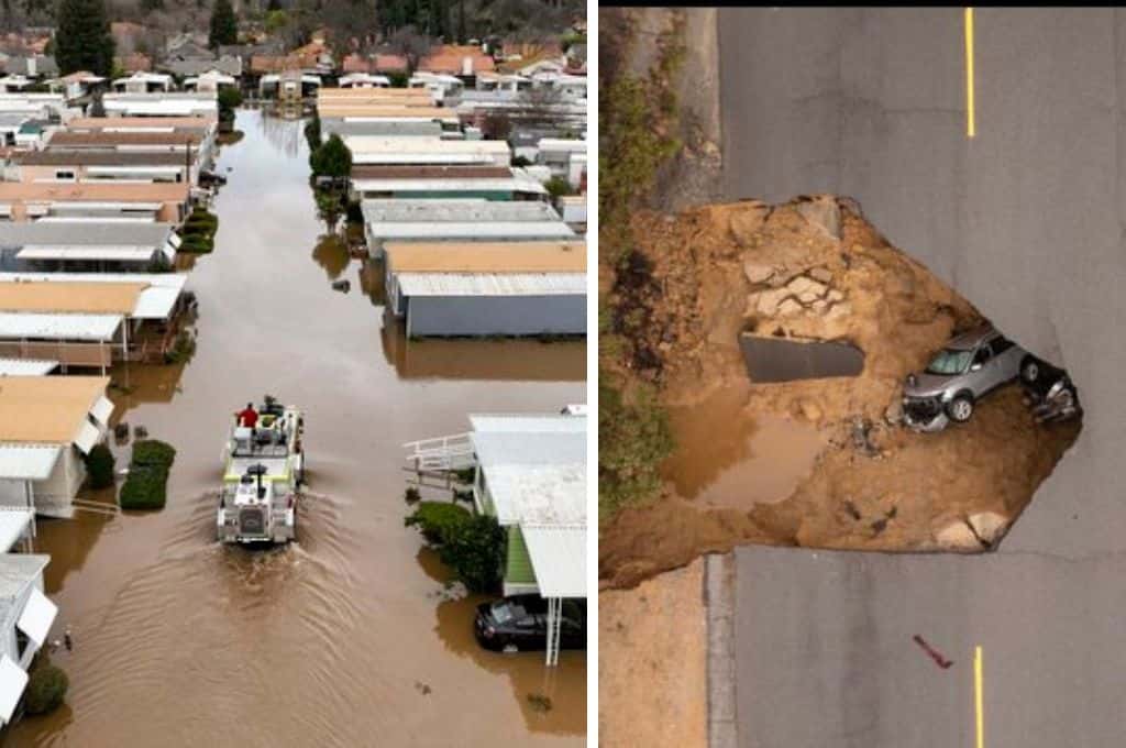 Inundaciones y deslizamientos de tierra en California ya dejaron 16 muertos