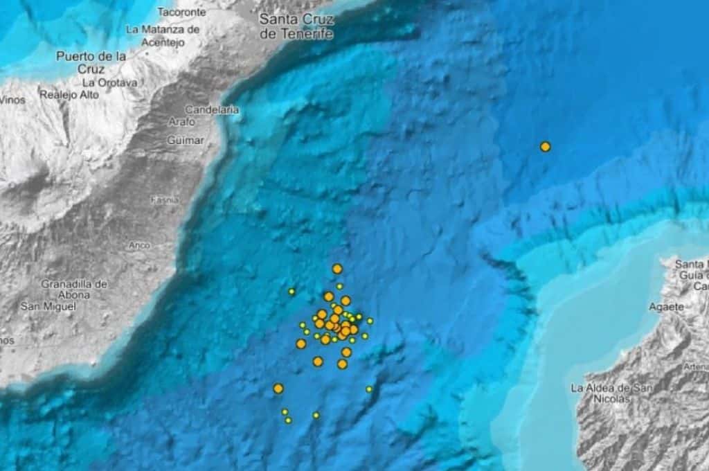 Detectaron un enjambre sísmico entre Tenerife y Gran Canaria