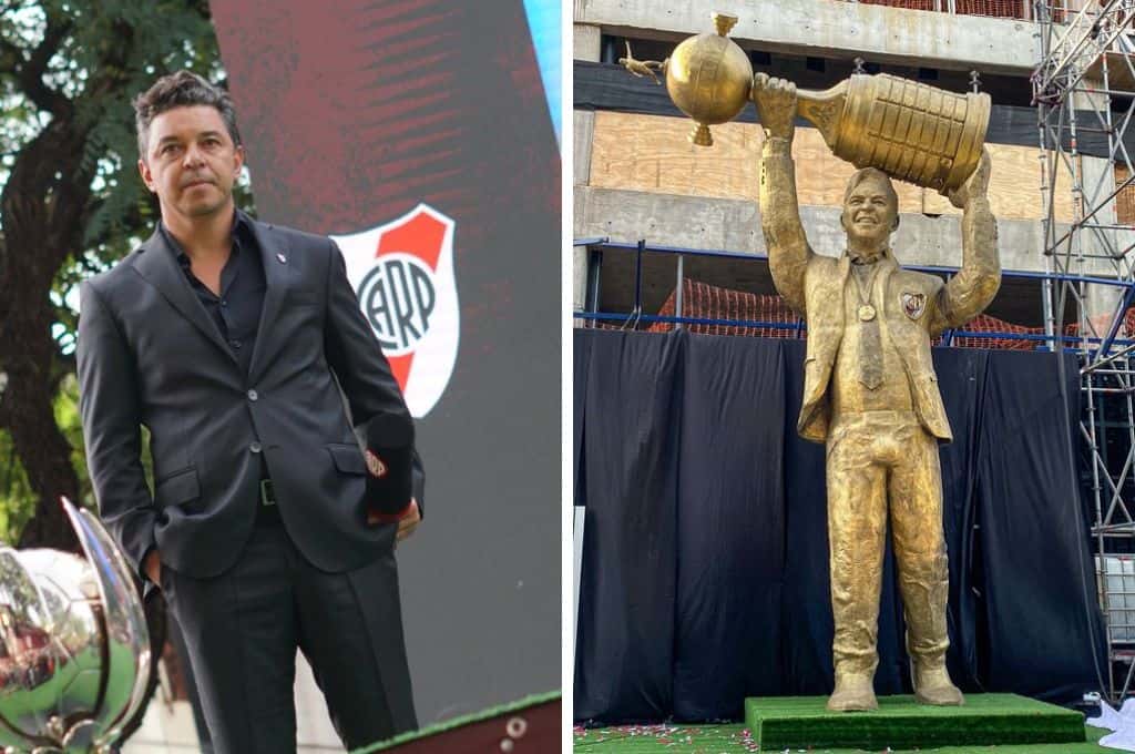 River presentó la estatua en homenaje a Gallardo y…¡hay memes!
