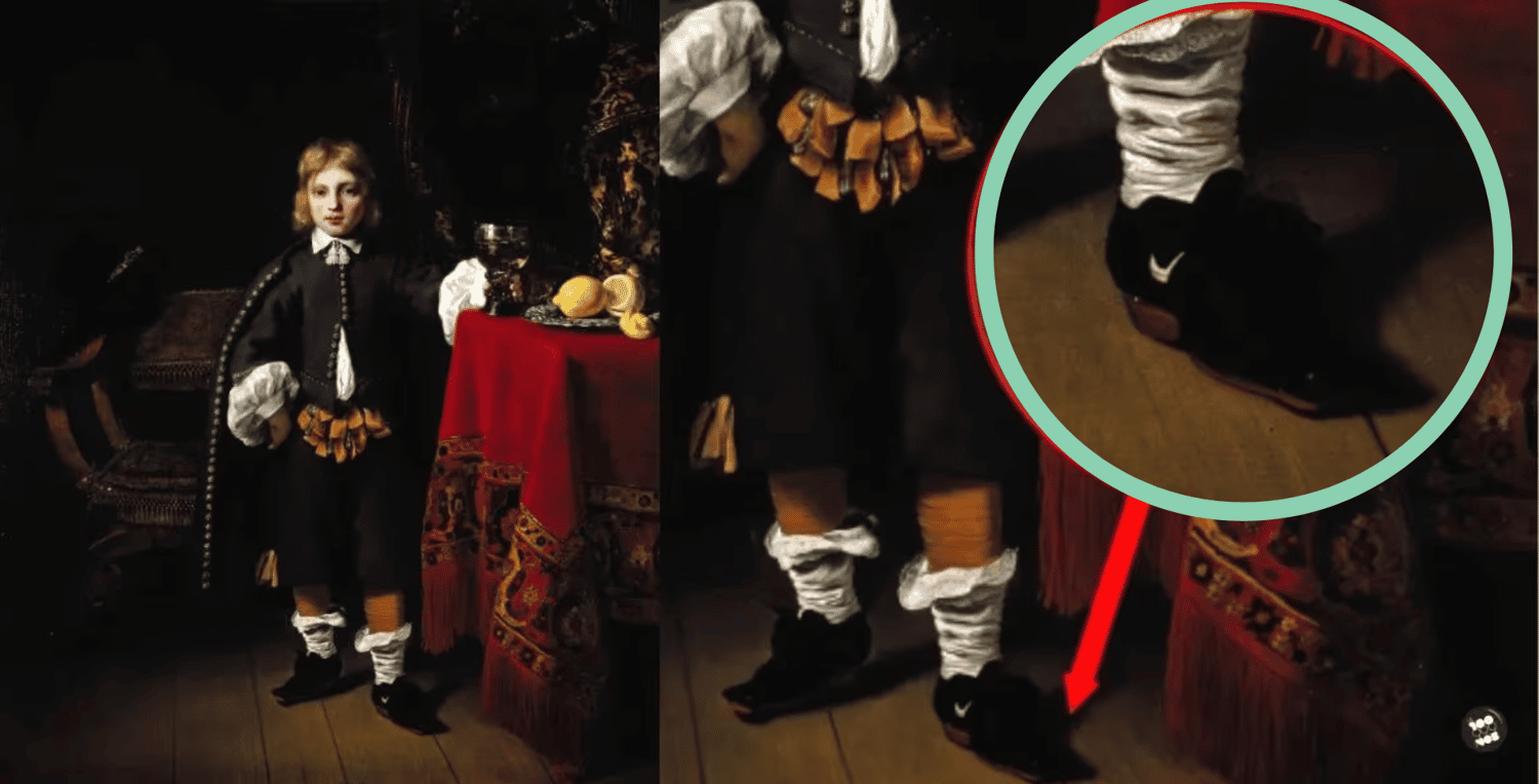 Londres: descubrieron en un museo que una pintura de hace 400 años tenía el logo de Nike