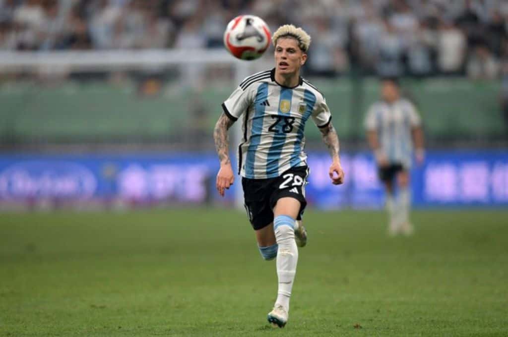 Video: así fue el debut de Alejandro Garnacho en la Selección Argentina