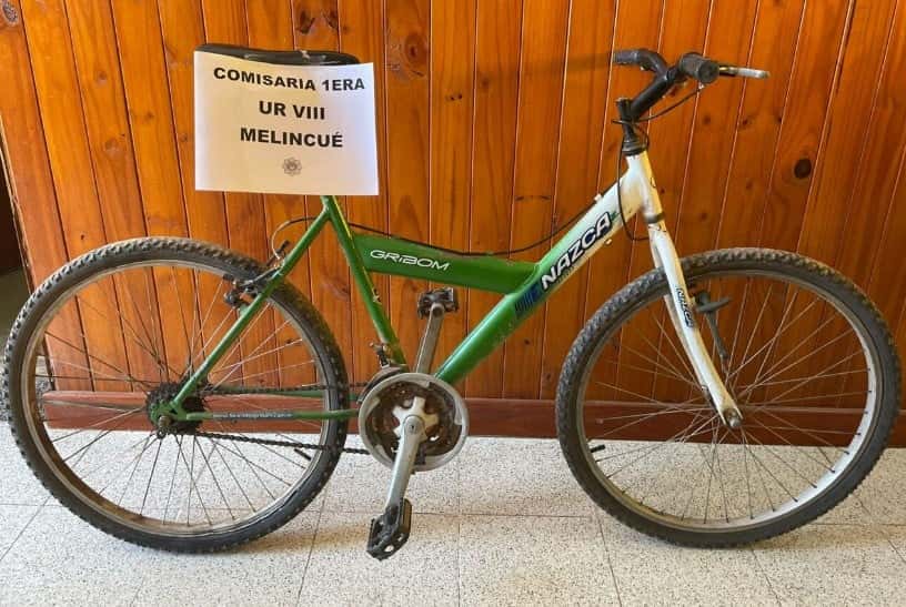 Melincué: detuvieron a un nene de diez años por robar un bicicleta