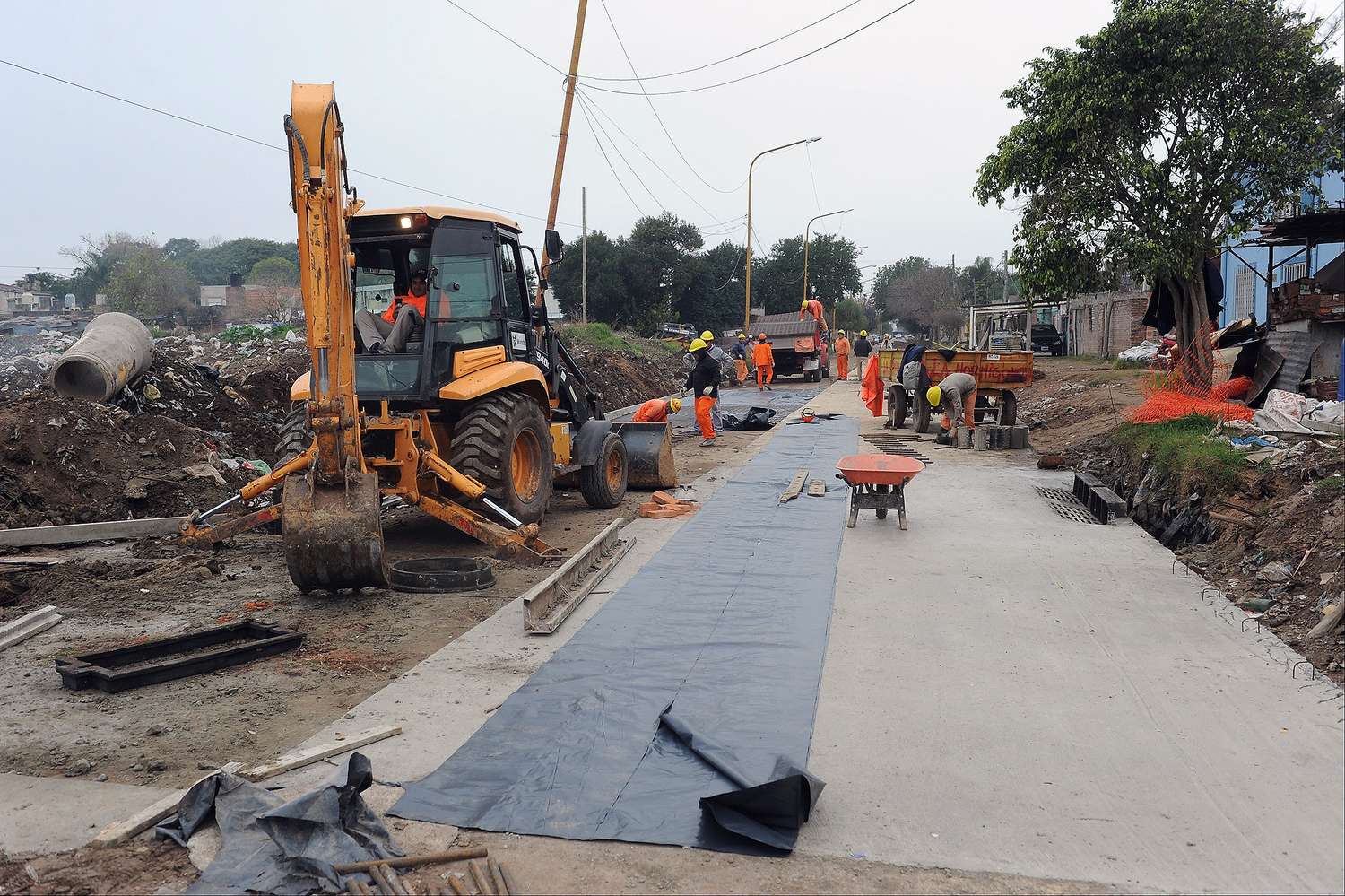 Santa Fe: las obras en barrio Los Hornos registran un avance cercano al 70%