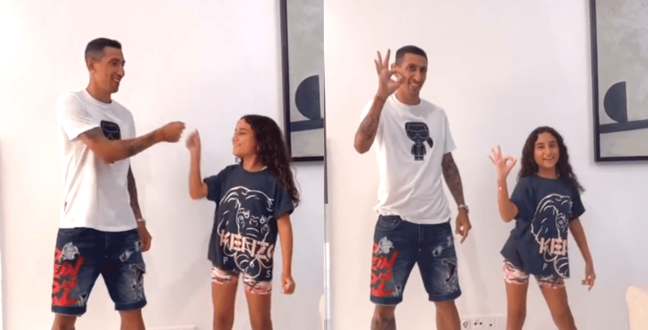 Ángel Di María publicó un video bailando con su hija Mía y las redes sociales estallaron