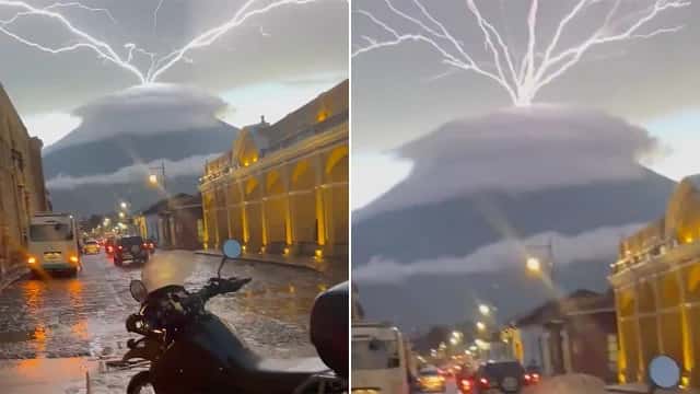 Video: un rayo cayó sobre el volcán Acatenango creando un gran espectáculo de luces en el cielo de Guatemala