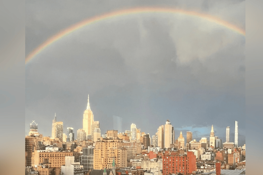 Un impresionante arcoíris sorprendió a Nueva York a 22 años del ataque contra las Torres Gemelas