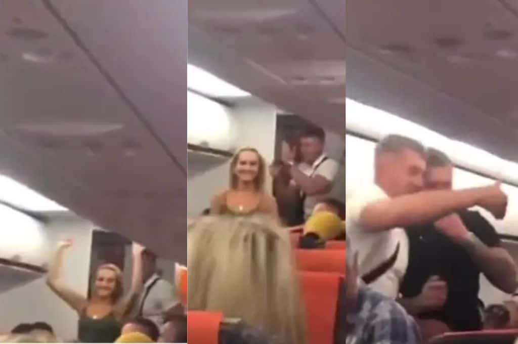 El pasillo de la vergüenza: así recibieron a la pareja que tuvo sexo en el baño del avión