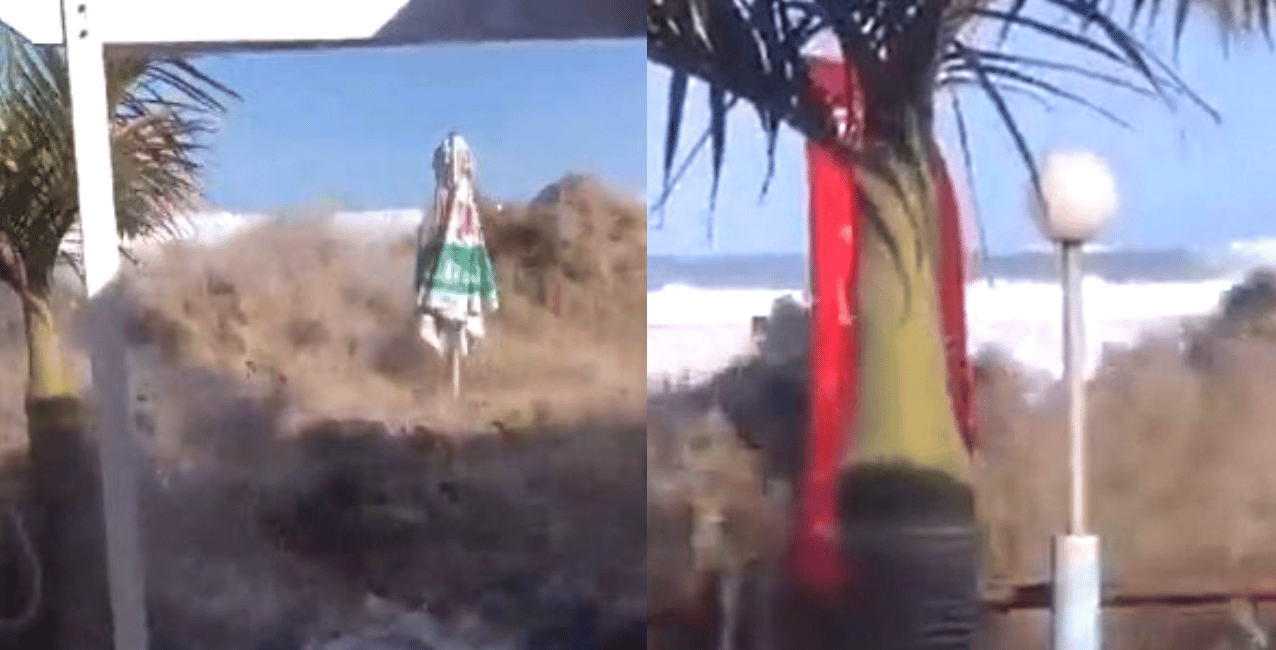 Video: una ola gigante destruyó un restaurante en Sudáfrica