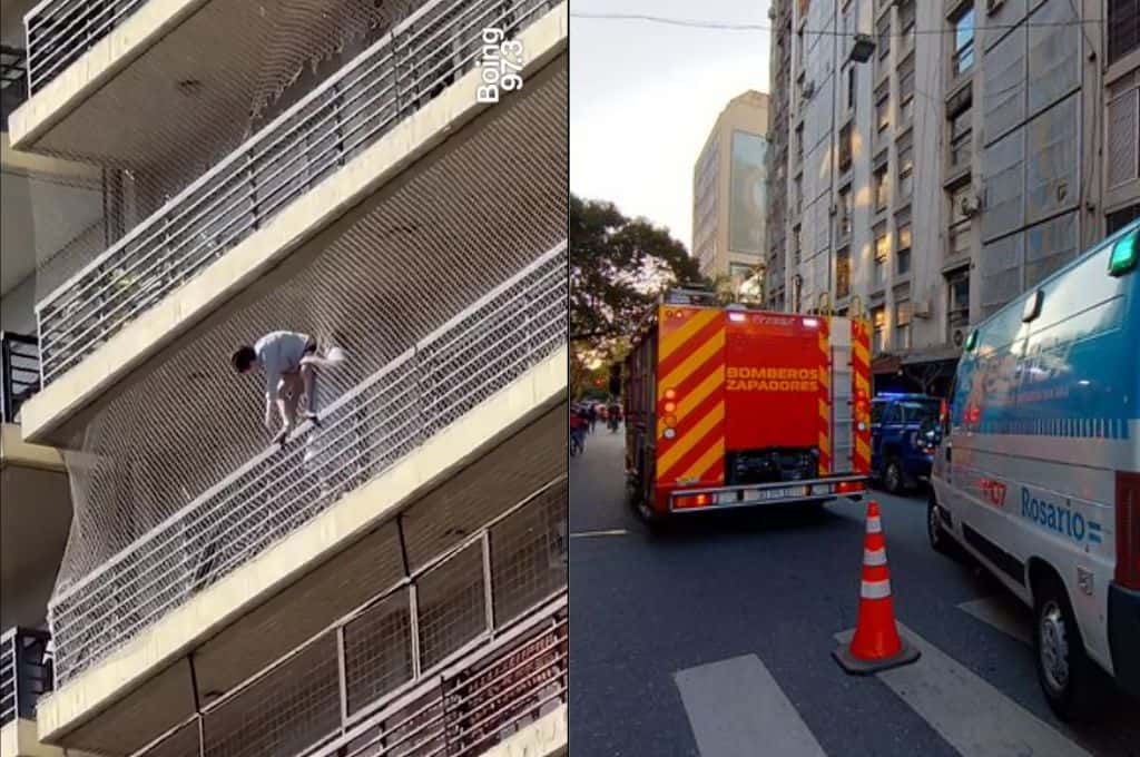 Tensión en Rosario: un nene con autismo quedó colgado del balcón de un octavo piso y logró ser rescatado