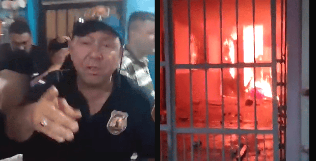 Video: presos tomaron de rehenes a los guardias e incendiaron una cárcel en Paraguay