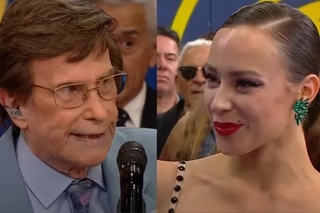 Apareció Silvio Soldán en el bailando y le dedicó un poema subido de tono a Fiorella Giménez