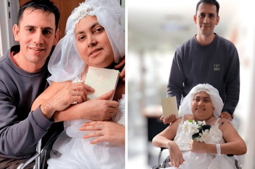 Una verdadera historia de amor: lucha contra el cáncer y se casó con su pareja en el hospital