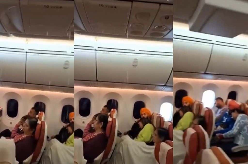 Video: increíbles goteras empapan a los pasajeros de un avión en India