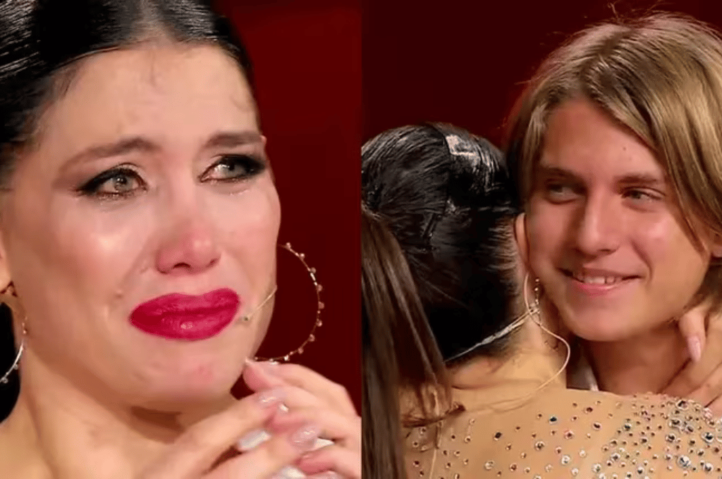 La emoción de Wanda Nara tras ser sorprendida por su hijo Valentino en el "Bailando" italiano