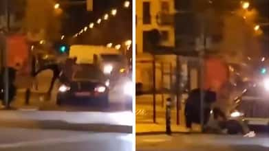 Tras una discusión, atropellaron brutalmente a un hombre en Madrid y se fugaron: el impactante video