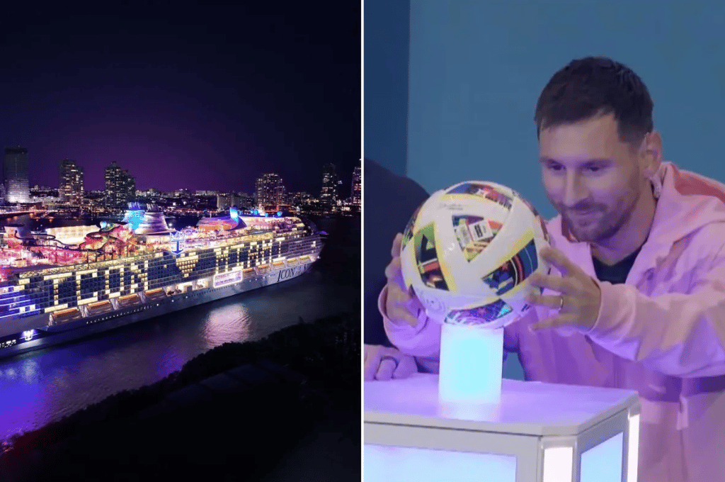 Video: Lionel Messi inauguró un crucero y habló en inglés