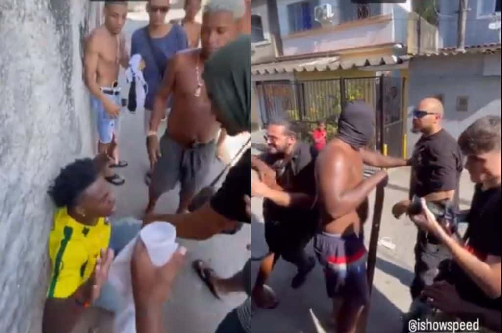 El mal momento que pasó el streamer Speed mientras hacía un vivo en una favela de Brasil