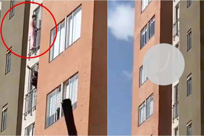 Imágenes sensibles: una mujer se suicidó al lanzarse de un octavo piso en Bogotá ante la mirada de niños y vecinos