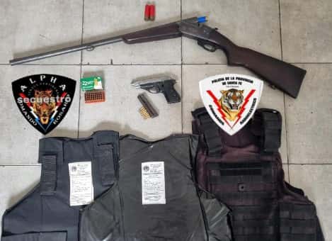 Diez armas secuestradas en la provincia de Santa Fe y trece personas en la mira