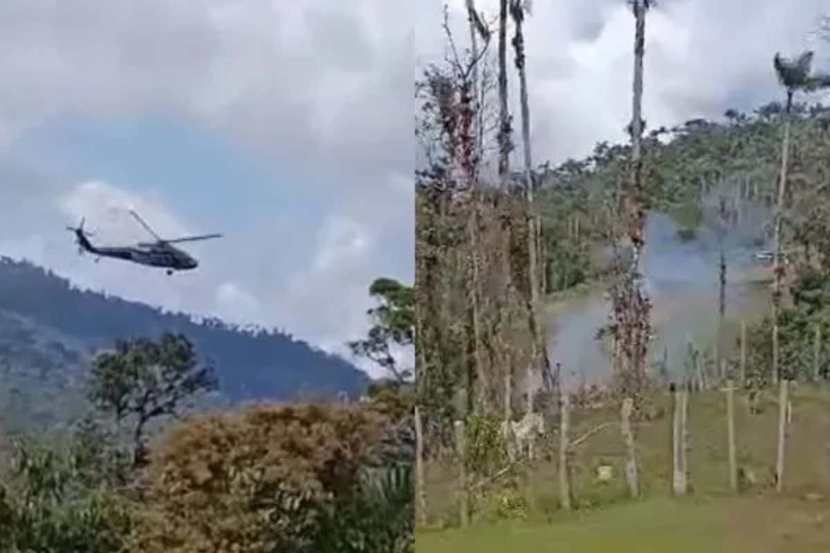 Video: cayó un helicóptero del Ejército colombiano y murieron cuatro militares