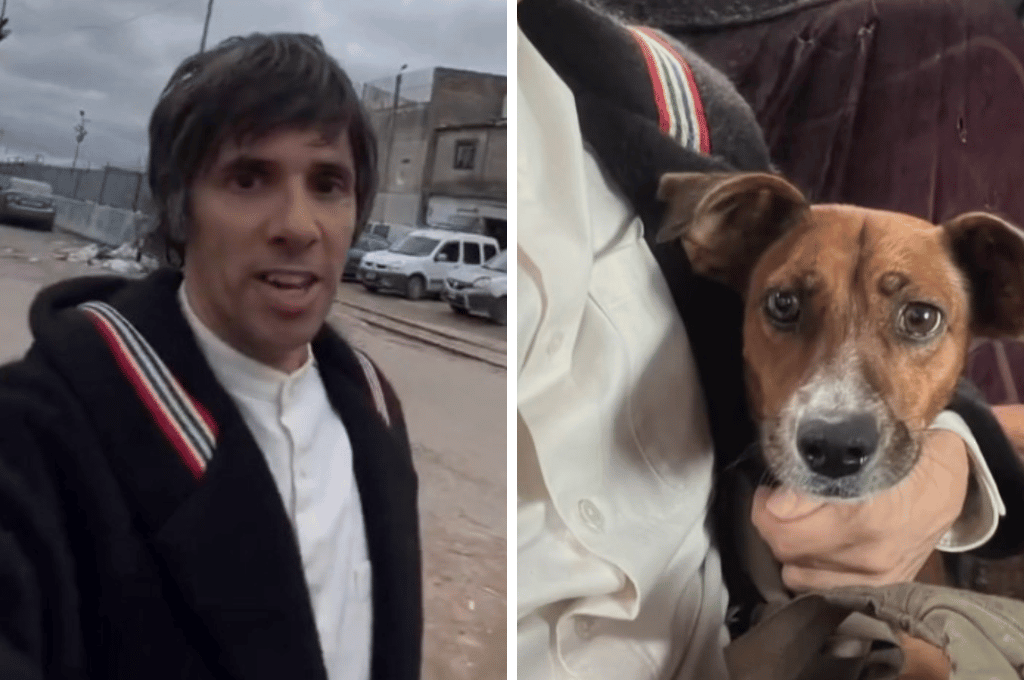 El conmovedor gesto de Robertito Funes: fue a hacer una entrevista y terminó adoptando a una perrita