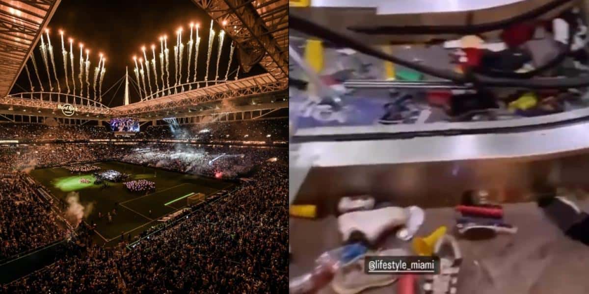 Video: así quedó el Hard Rock Stadium tras los destrozos e incidentes entre  los hinchas colombianos y argentinos