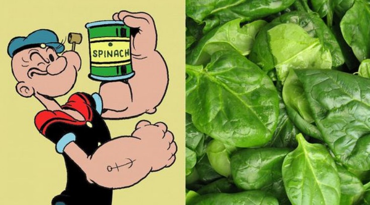 El error en las espinacas que desacredita la rutina de “Popeye”
