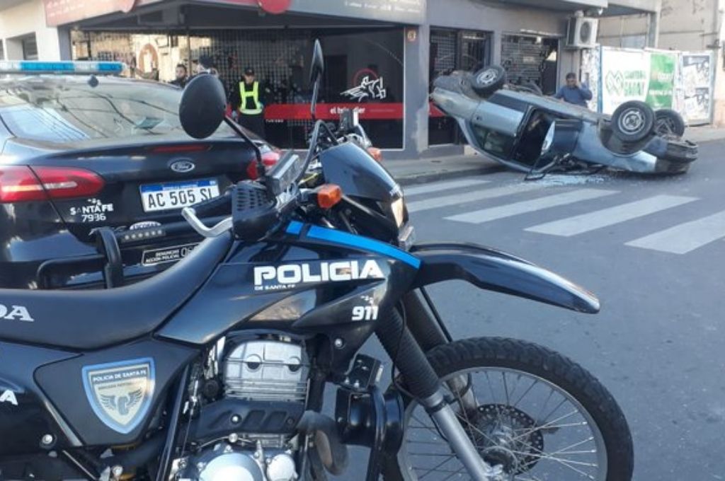 Impresionante accidente en el centro santafesino