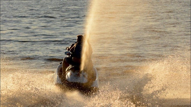 Accidente en una playa rosarina