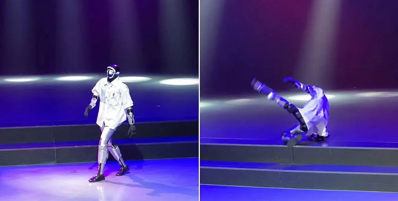 Un robot imitaba a Michael Jackson al ritmo de Billie Jean, perdió el equilibrio y protagonizó una insólita caída