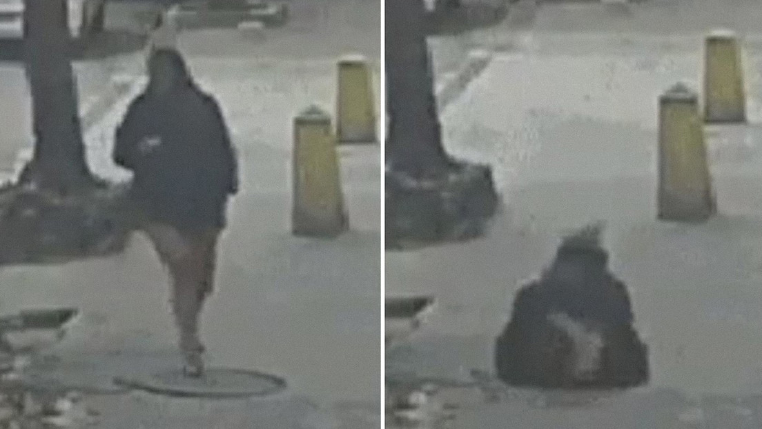 Video: el dramático momento en que una mujer cayó a una alcantarilla en plena calle en Brasil