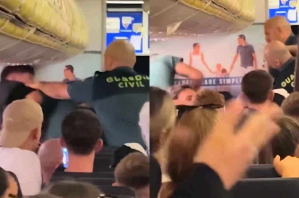 Escándalo: una pareja subió alcoholizada al avión, discutieron y el hombre terminó recibiendo una golpiza