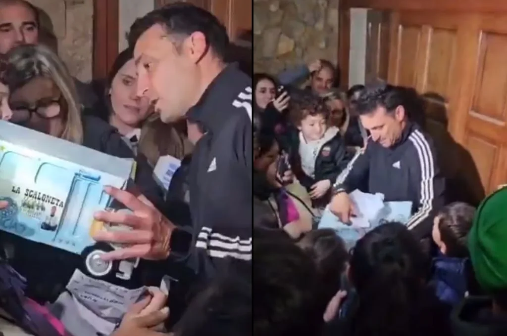 Lionel Scaloni volvió a Pujato, fue homenajeado por sus vecinos y recibió un regalo especial
