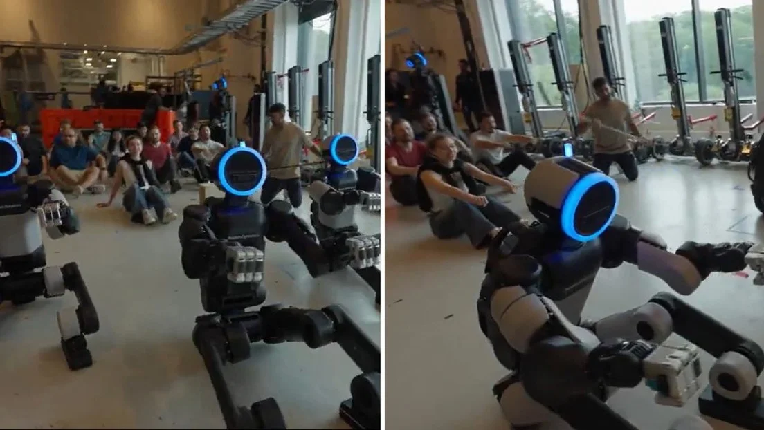 La fila vikinga llegó a los robots y el video se volvió viral